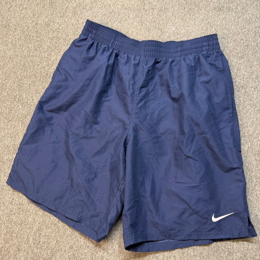 Nike Mens Swim Trunks Midnight Navy Blue Mesh Lined NESSF558 Size L